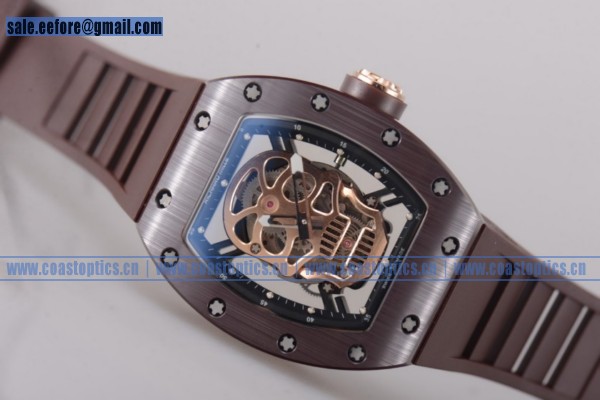 Richard Mille RM052 Watch Ceramic Brown Rubber Perfect Replica